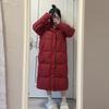 Down and Cotton Jacket Women's 2025 New Collegiate Style Mid-length Cotton Jacket Korean Version of Over-the-knee Winter Jacket