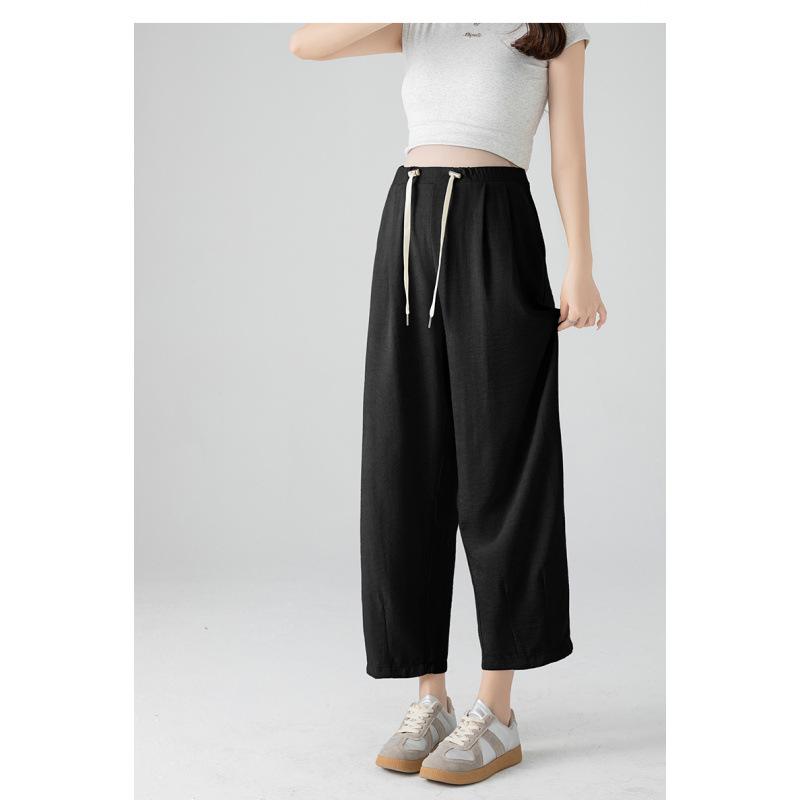 2026 Summer Petite Maternity Wide-Leg Harem Pants Large