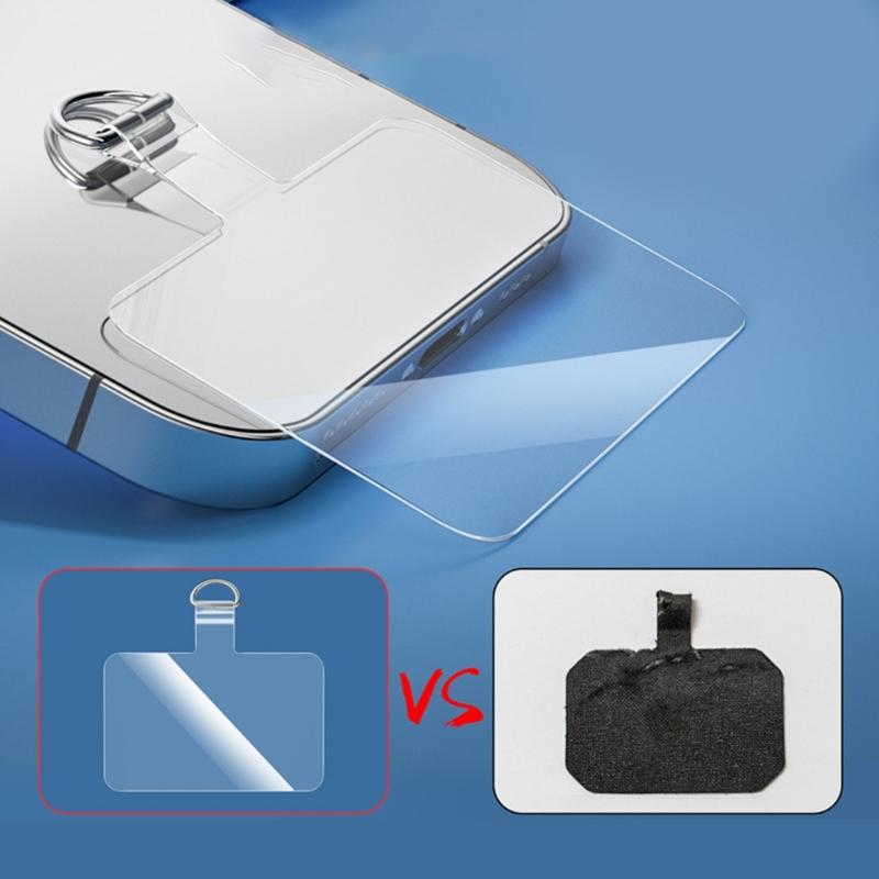 Universal Cellphone Anchors Phone Lanyard Patches Pad Tether Tab for Drop Protections Phone Strap Connector with Rings