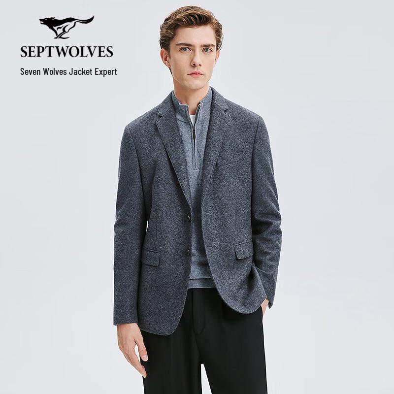 SEPTWOLVES Men s Wool Blend Knit Blazer 2XL (50A)