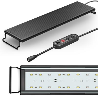 24/7 Beleuchtung Vollspektrum Aquarium Licht 18W LED Aquarium Licht mit ausziehbarer Halterung