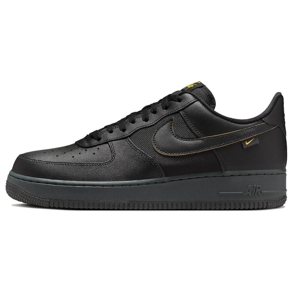Nike Air Force 1 07 Black University Gold Men Sneakers Dark-Smoke-Grey FZ4617-001