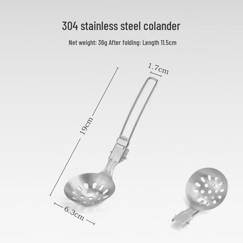 Suiyuan Outdoor 304 Stainless Steel Folding Cookware Utensil Set Standard Size