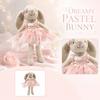 Plush Bunny Doll Soft Stuffed Animal Toy for Children Comfort and Play with Tulle Dress and Embroidered Face Suitable for All Ages