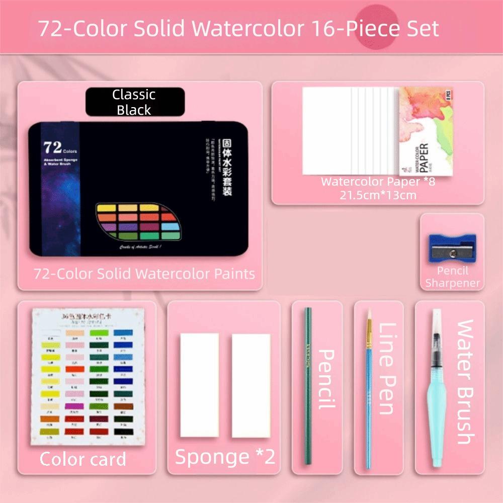 15/16Pcs Solid Pigment Watercolor Paint Set Watercolor Pigment Set  Starter Artists