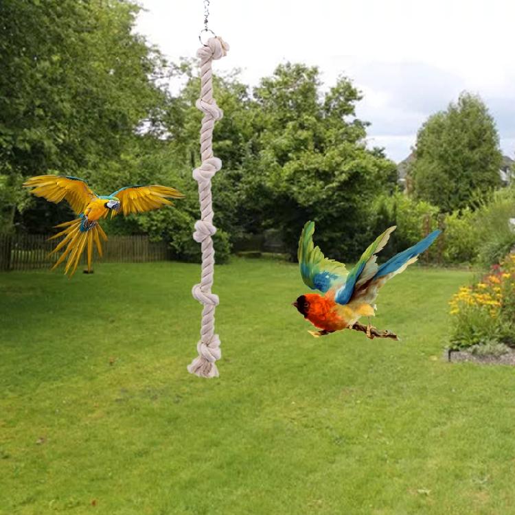 Bird Cage Rope Swing Toy For Pet Bird Enrichment Using Pet Safe Component Cage Toy