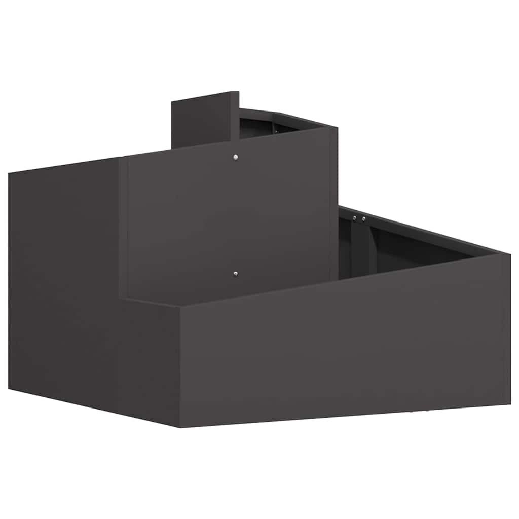 Garden Planter Black 60 X 60 X 50 Cm Cold Rolled Steel