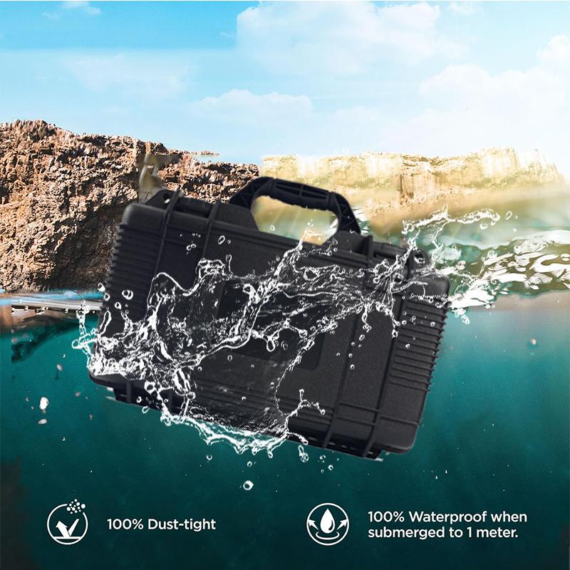 1pc Safety Instrument Tool Box Waterproof Hard Carry Case Bag Tool Case Sponge Protective Tool Storage Box Shockproof Hard Case