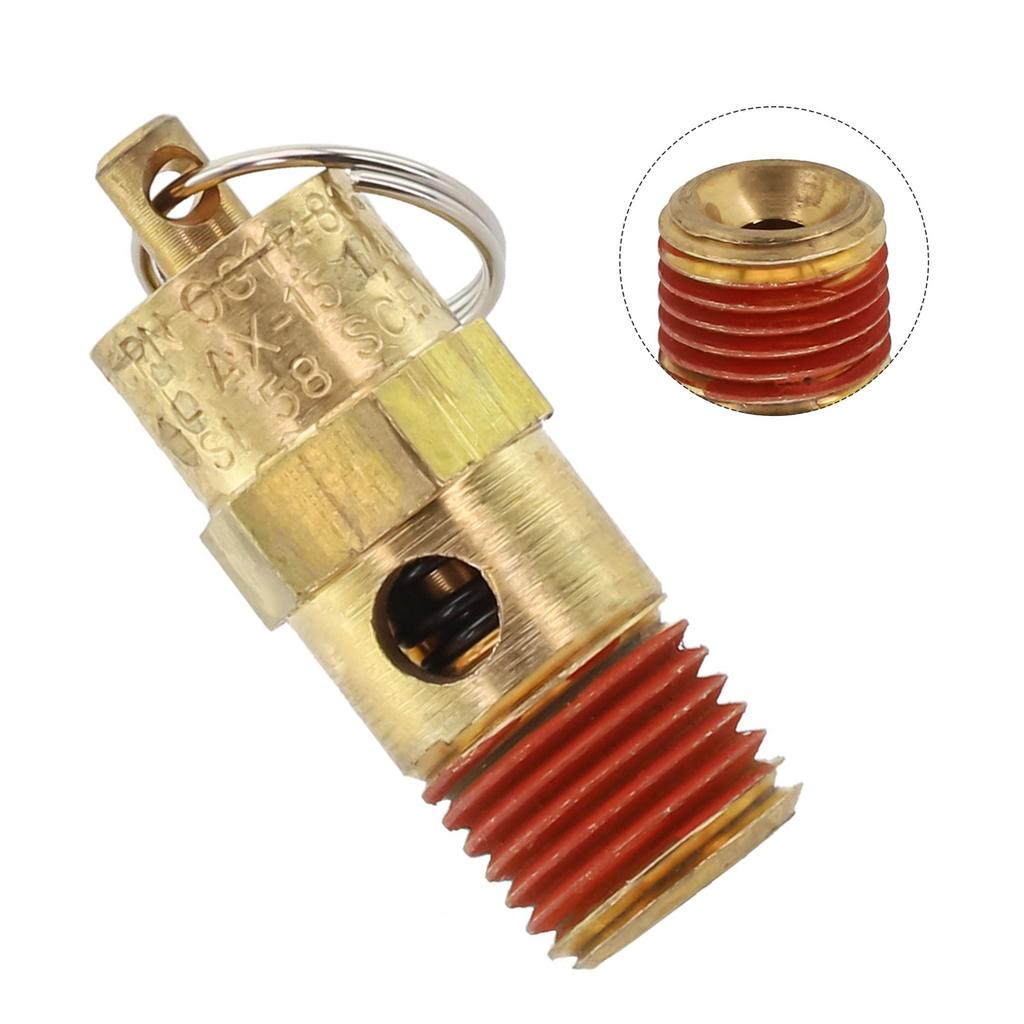 Heavy Duty Brass Safety Valve for Air Compressors with Pressure Regulation