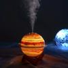Creative Planet USB Humidifier with Colorful LED Lights,330ml Aromatherapy Diffuser,Silent Desktop Decor Wooden Base,USB Powered