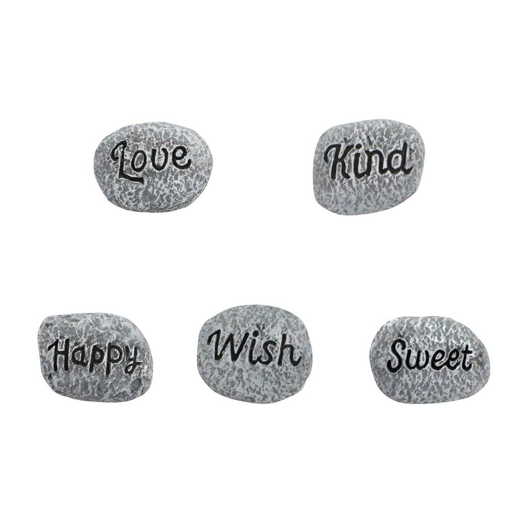 Sugar House Miniature Fairy Garden Accessories – Garden Décor Accessories Home for Fairies (Fairy Saying Stepping Stones)