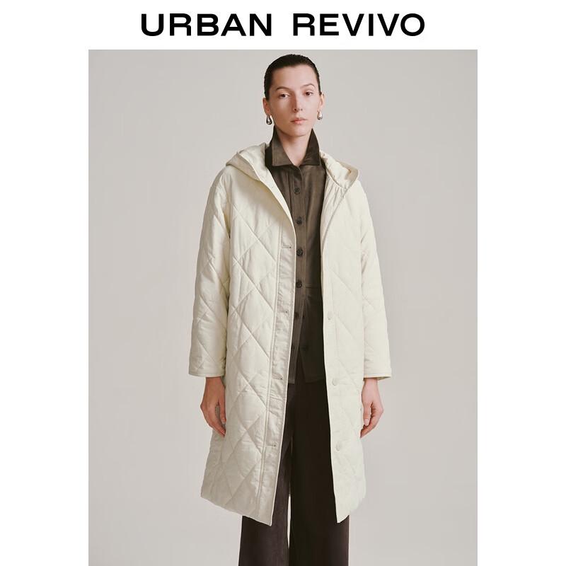 

UR Women s Elegant Diamond Quilted Hooded Long Puffer Jacket M