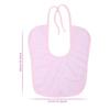 Elderly Waterproof Bib Adult Mealtime Saliva Towel Dining Apron Clothes Protector Light Pink S
