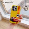 Cars Lightning McQueen 95 Phone Case for iPhone 17 16 15 14 13 12 11 Pro Max Plus Air Luxury Magnetic Double-layer Back Cover