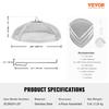 VEVOR Fire Pit Spark Screen Round 20", Reinforced Heavy Duty Steel Metal Cover, Outdoor Firepit Lid