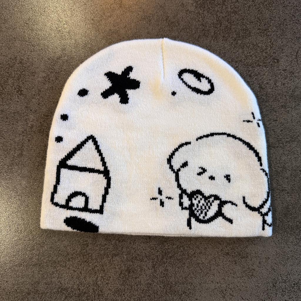 Cartoon Girls Boys Dog Knit Hat With Warmth And Casual Style For Fall And Winter