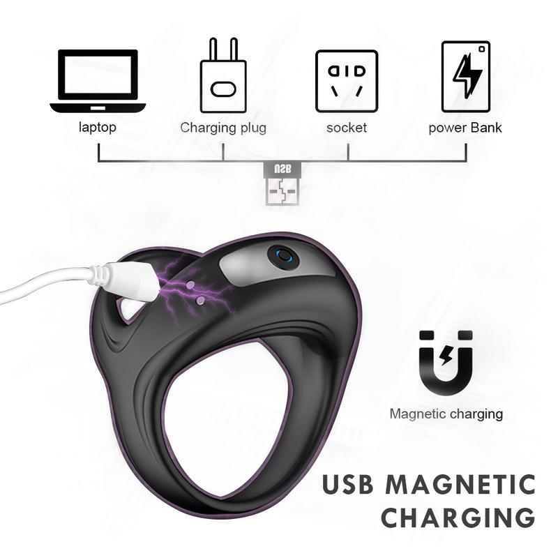 Vibrator Cockring Penis Cock Ring on for Man Delay Ejaculation Sex Toys for Men Couple Rings Penisring Sex Toys for Adults 18