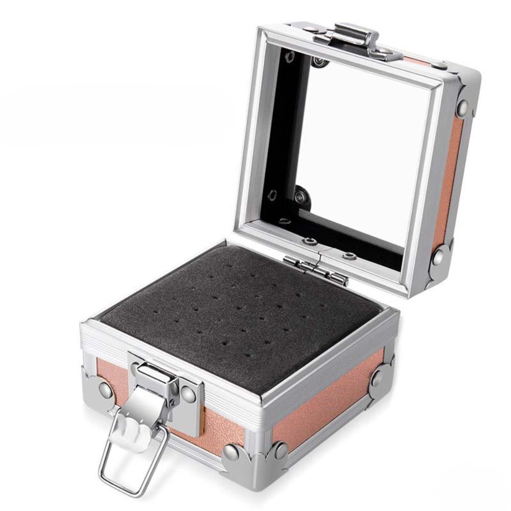 Professional Nail Drill Bit Holder with 25 Holes Nail Art Grinding Head Bit Container  Nail Salon золотой