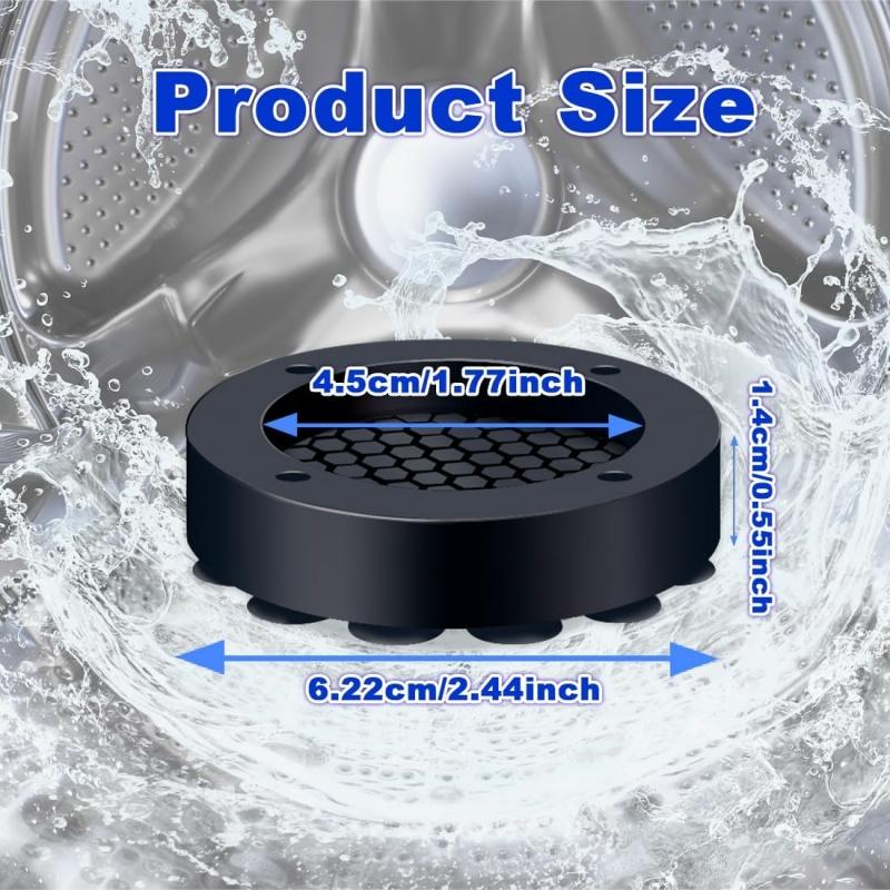 New 4pcs Washing Machine Anti-Vibration Pads 19 Strong Suction Cups Quiet Non-Slip Pad Shock Absorbing Feet Furniture Coasters