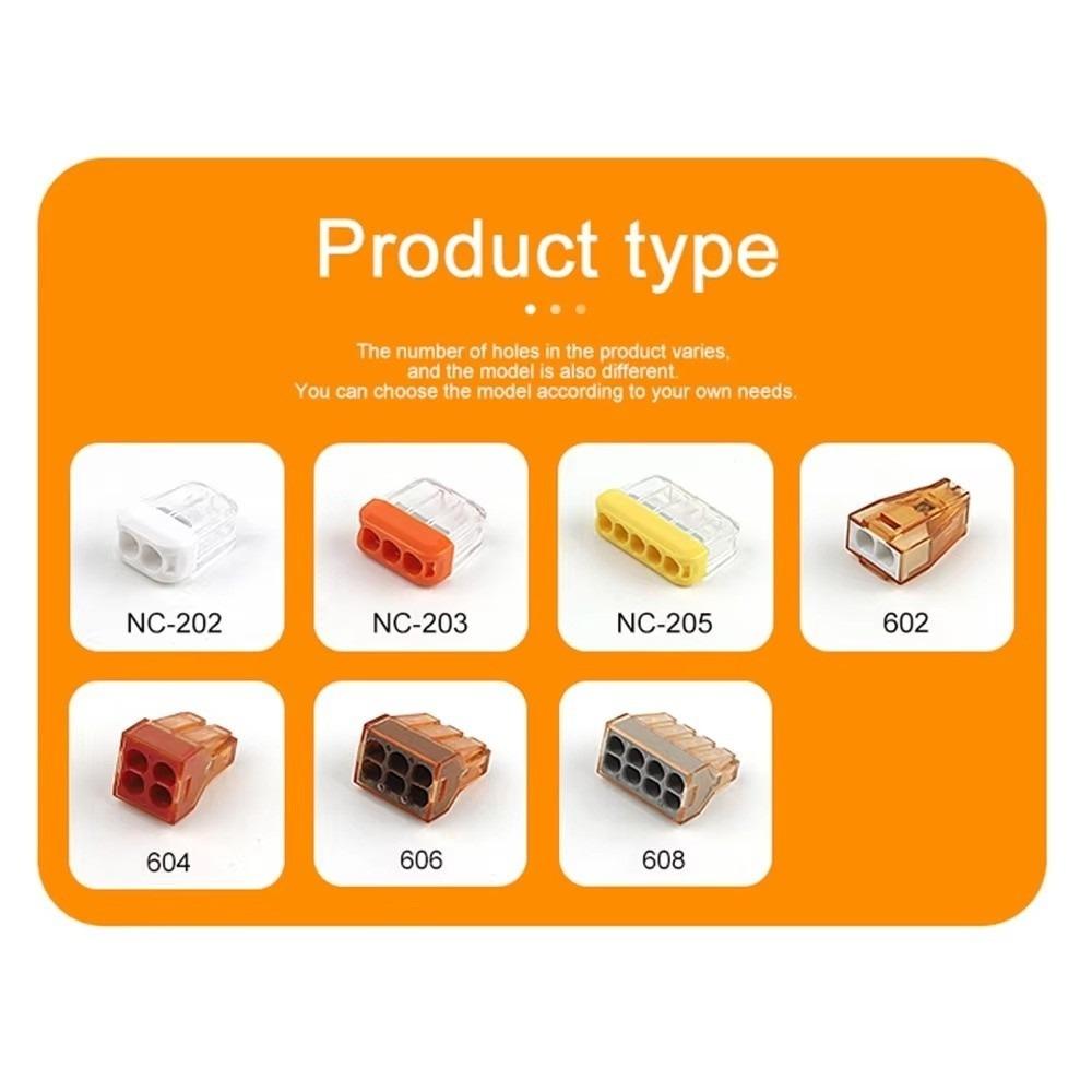 10PCS Push In Quick Terminal 2/3/4/5/6/8 Pin Splice Terminal Electrical Connector Electrical Wiring