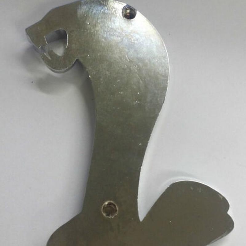 For Ford Mustang Cobra Snake Shelby Metal Front Grill Logo Emblem Badge Chrome