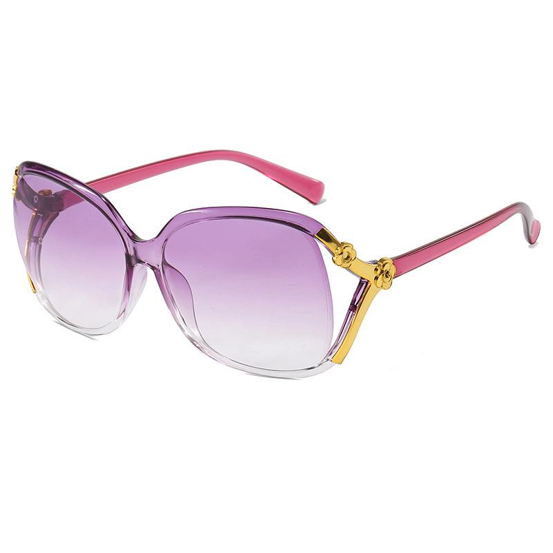 

Елегантні овальні сонцезахисні окуляри Fox: Жіночі літні сонцезахисні окуляри з градієнтом та дизайном камелії