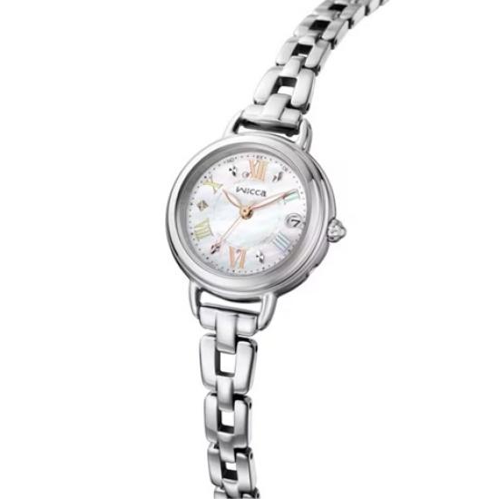 Citizen Special Wicca Solar Leather Watch , KL0-511-21 Radio-Controlled Watch, Mother-of-Pearl Dial, Strap, Women's