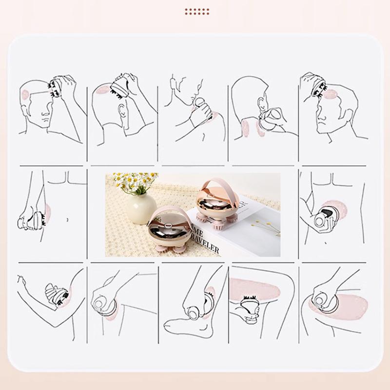 New Scalp Massager, Electric Head Relaxation Tool for Home Meridian Therapy & Stress Relief, Portable Design