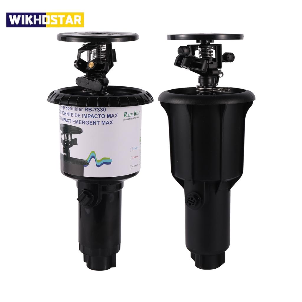 1/2" 3/4" Pulse Pop-Up Impact Sprinkler Head Adjustable Rocker Rotary Buried Sprinkler Flat Farmland Automatic Irrigation