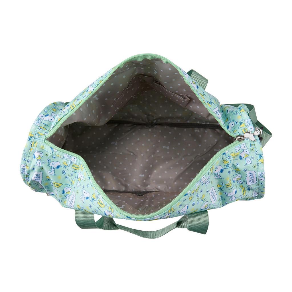 Sifre Foldable Boston 23L Suitcase Peanuts Snoopy 390kg Mint Flower Bag, Medium, Capacity, Carry-On Fit, & Design, Capacity, PN171.