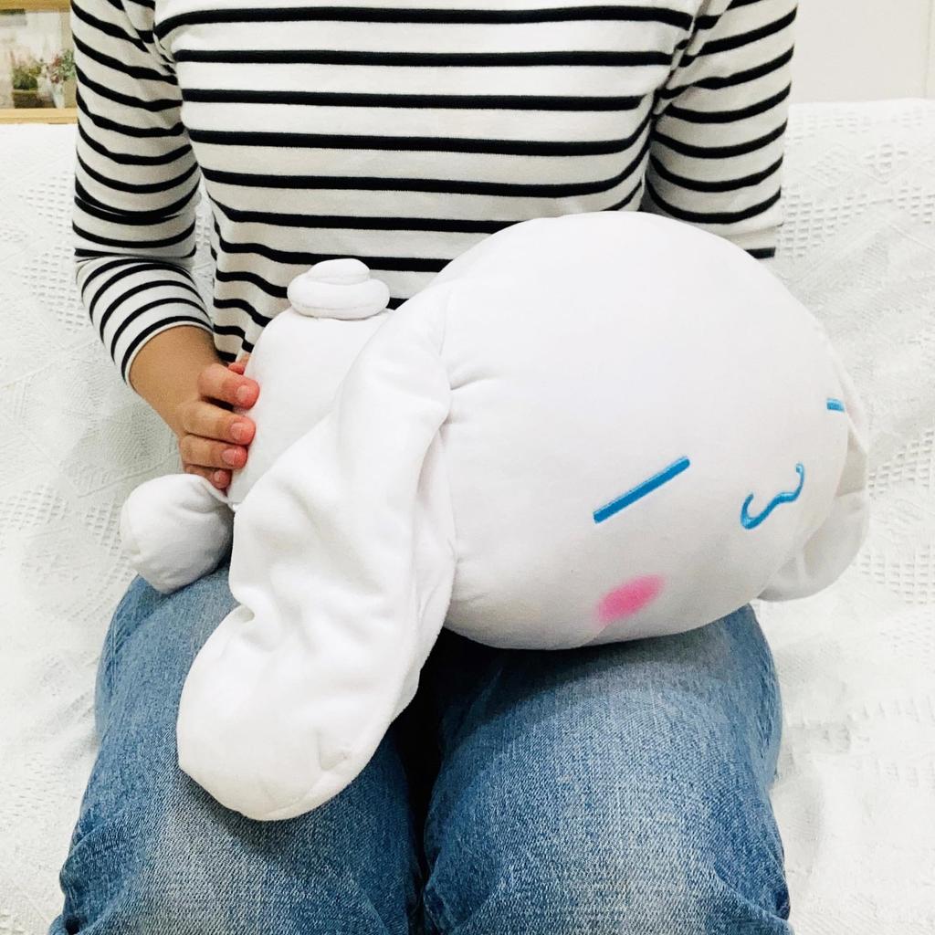 MORIPiLO Cinnamoroll Hugging Pillow Sanrio Characters Relaxing Art Cuddling Pillow 45cm Microfiber Fabric Plush Toy Large Cinnamon White by Morishita