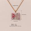 Enamel Book Pendant Necklace, Vintage Small Book Charm for Women