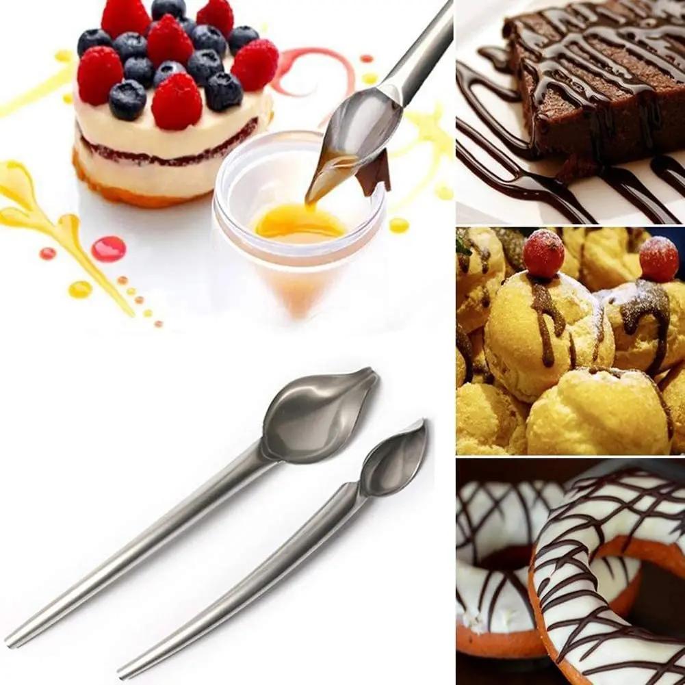 Chef Decoration Spoon Decorate Sushi Food Draw Tool Design Sauce Dressing Plate Dessert Bakeware Cake Gastronomy Coffee Spoon