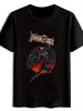 Black "Judas Priest" Graphic T-shirt - Vintage Rock Band Design