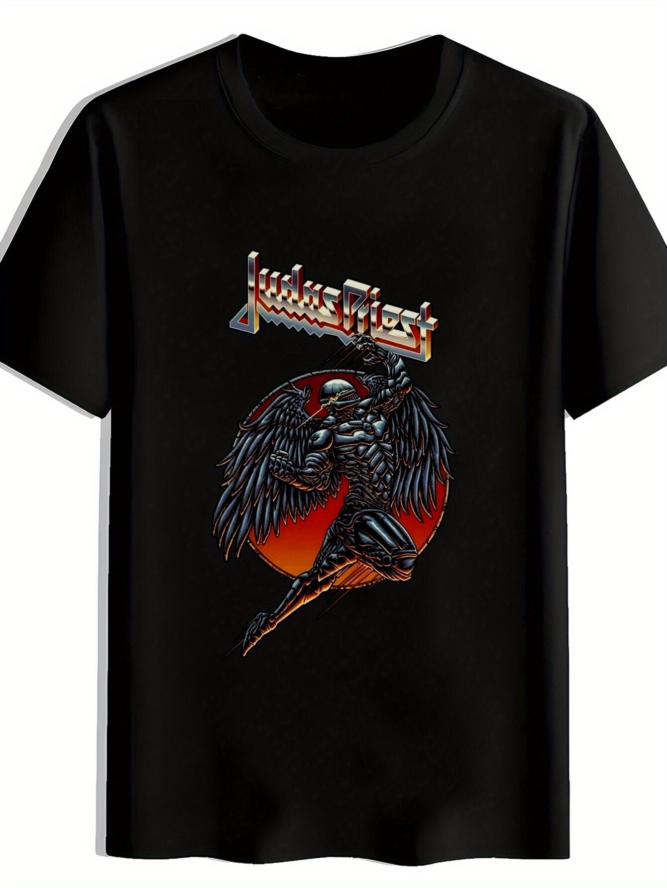 Black Judas Priest Graphic T-shirt - Vintage Rock Band Design XXXXL