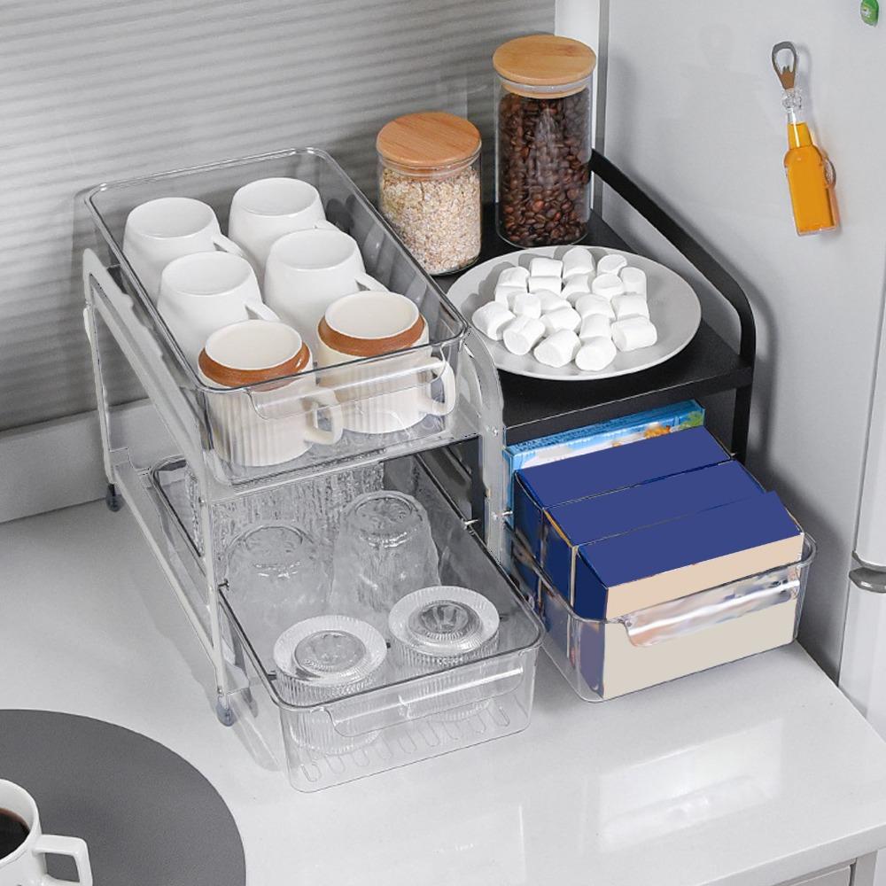 Carbon Steel Under Counter Organizer Cabinet Storage Organizer for Kitchen Cabinet