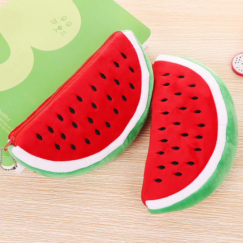 Creative Watermelon Plush Pencil Case Kawaii Pencilcase School Pen Case Bag