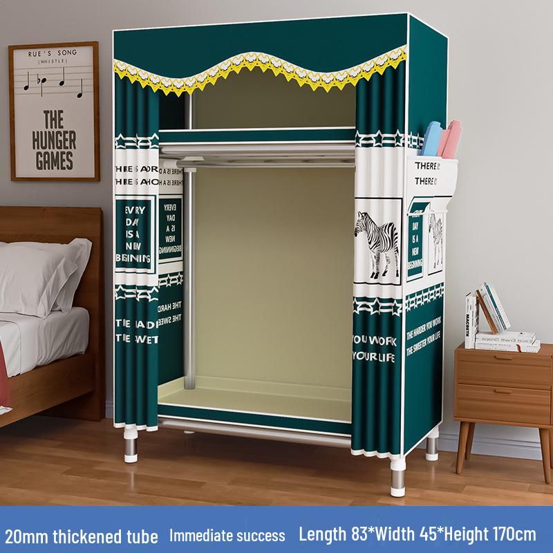 Thickened Steel Pipe Fabric Wardrobe for Dorm or Bedroom Storage