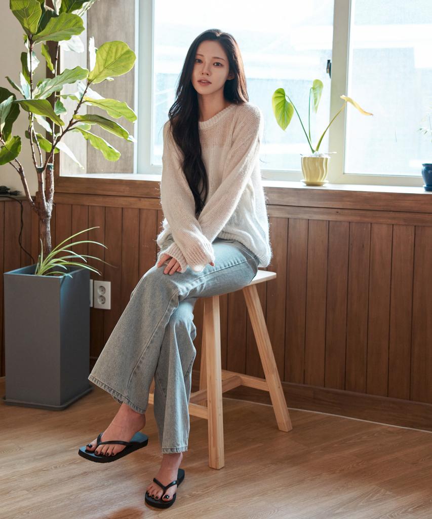 WAARFORWOMAN Wk-24 Sheer Pullover_Gray