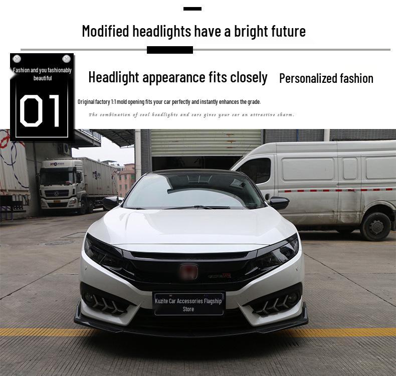 Tenth-Gen Civic Dragon Wing LED Headlights: Flowing Turn Signal & Daytime Running Lights