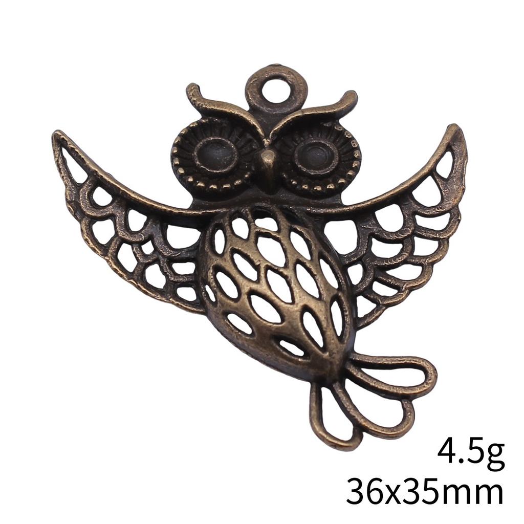 Big Owl Pendant Wings Charms For Forest Bird Theme DIY Bracelet Necklace Jewelry Making Supplies For