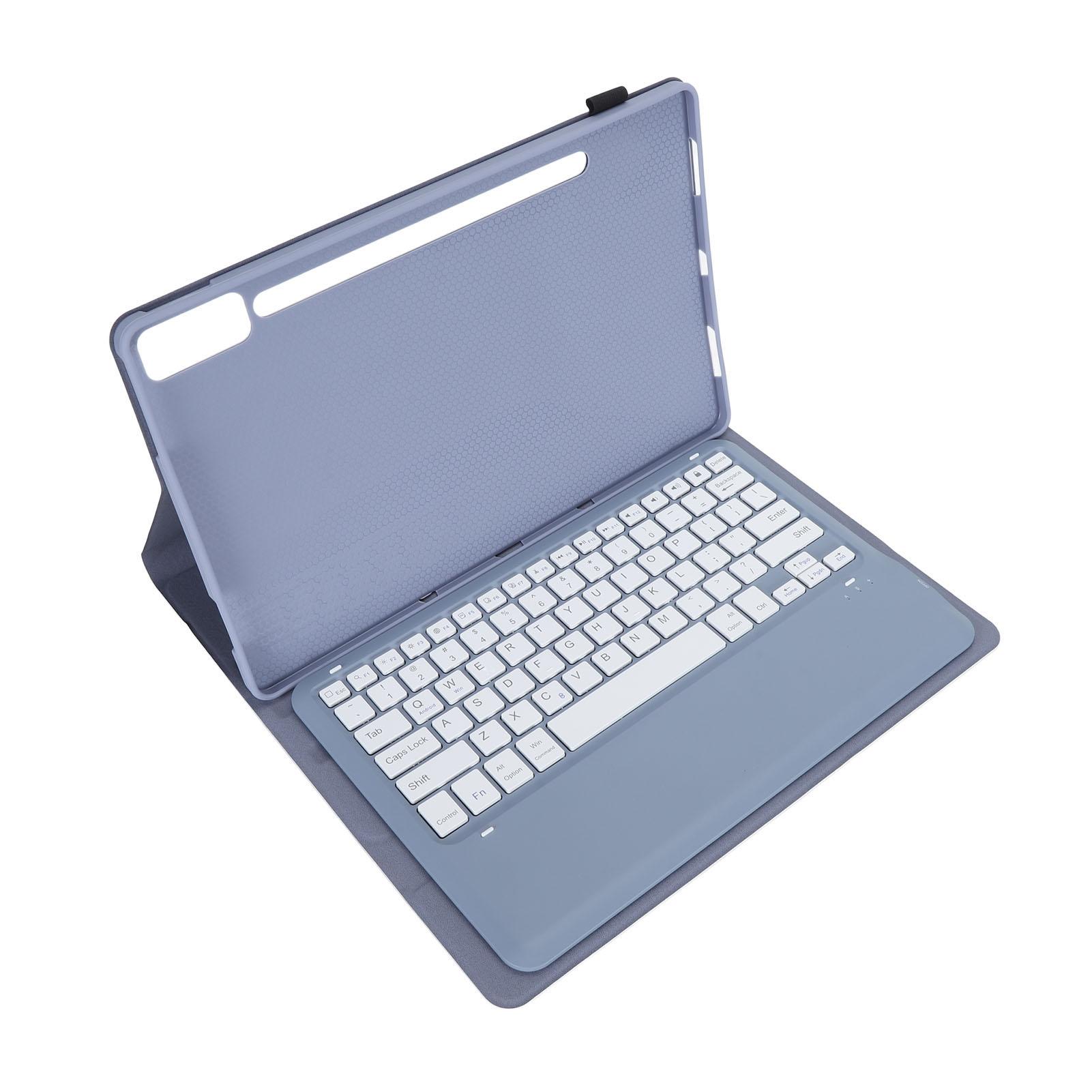 

Чехол-клавиатура для планшета Tab P12 12,7 дюйма 2023 года с регулируемым углом наклона, ТПУ-чехол для планшета со съемной магнитной клавиатурой фиолетовый