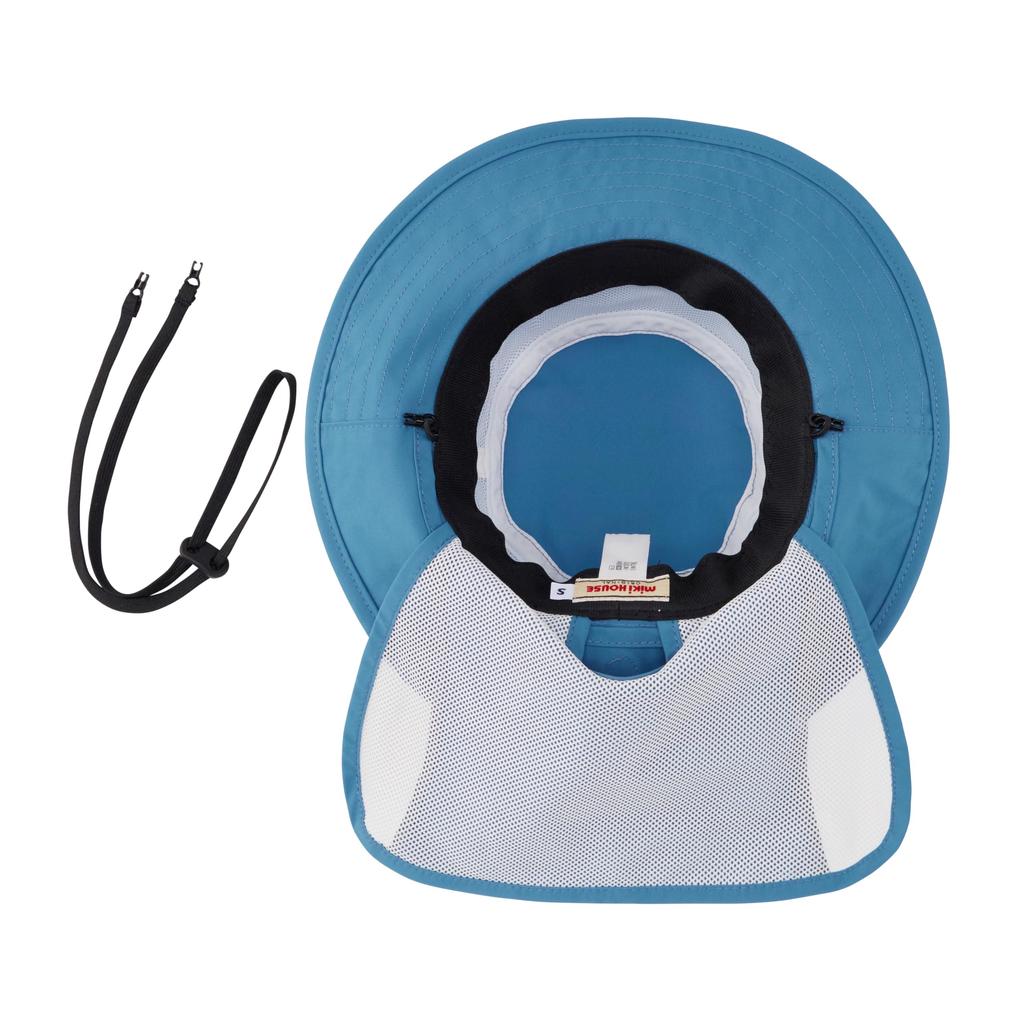 [Miki House] Hat, UV Protection, Sunshade Cover Included, Sunshade Hat, Logo, Boys, Girls, Baby, Kids, Children's Clothing, 12-9104-148, L (52-54cm),