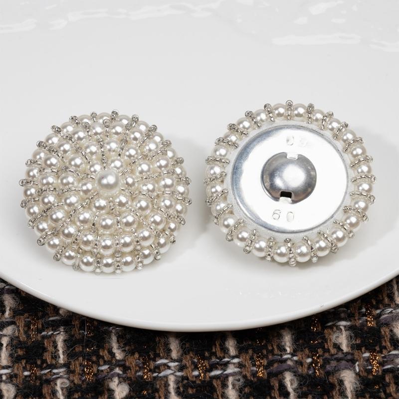 Multuse Pearls Buttons For Clothing Resin Bead Buckle Easy To Sewing For Shirts Dresses And Coat All Matching Garment