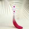 Tassel Pendant with Lanyard Gradient No Shedding Fade-resistant Anti-Lost DIY Double-sided Lotus Han Chinese Clothing Tassel Ear for Fan