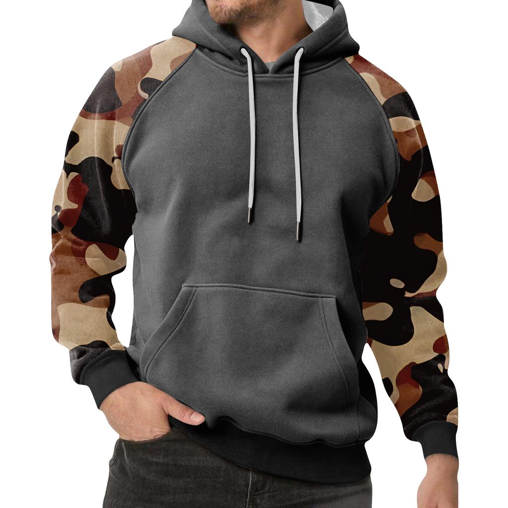 Men's Camouflage Sweatshirt Hoodie Men's Sports Large Size Casual Sweatshirt