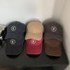 Embroidered Letter M Panel Baseball Hat Breathable Cotton Street Looks Style