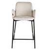 TOGO velvet upholstered swivel chair, brown