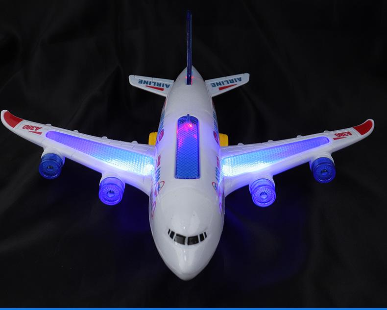 Children's Electric A380 Airliner Toy with Lights and Music
