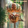 Christmas Hot Air Balloon Ornaments 2D Acrylic Xmas Tree Pendant Cartoon Santa In Hot Air Balloon Hanging Decoration for Trees Doors Windows Decor